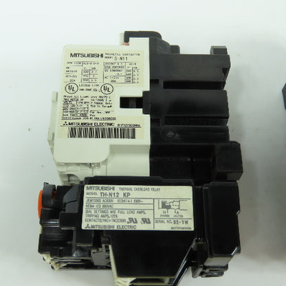 Mitsubishi S-N11 Magnetic Contactor 7.5HP 20A 110V Coil Various Overloads Lot/4
