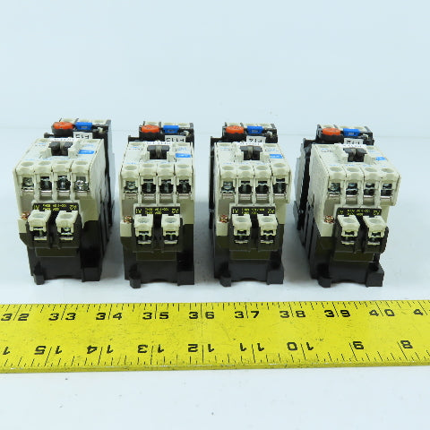Mitsubishi S-N11 Magnetic Contactor 7.5HP 20A 110V Coil Various Overloads Lot/4