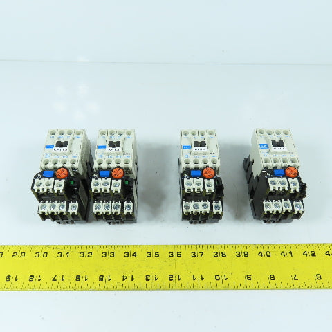 Mitsubishi S-N11 Magnetic Contactor 7.5HP 20A 110V Coil Various Overloads Lot/4