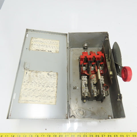 Cutler Hammer DH362FGK 60A Fusible Heavy Duty Safety Disconnect Switch 600VAC