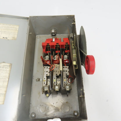 Cutler Hammer DH362FGK 60A Fusible Heavy Duty Safety Disconnect Switch 600VAC