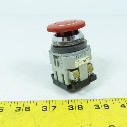 Idec 41-10650 AVD Push / Twist Return Emergency Stop Button Switch 125/300V 5/3A