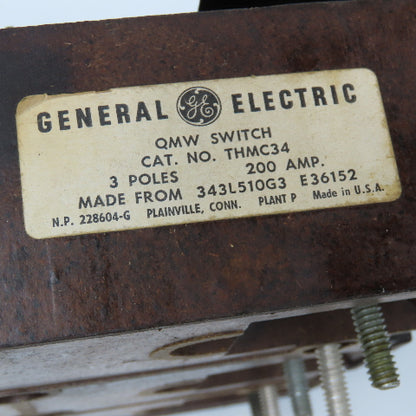 General Electric QMW THMC34 3 Pole 200A Fusible Disconnect Switch