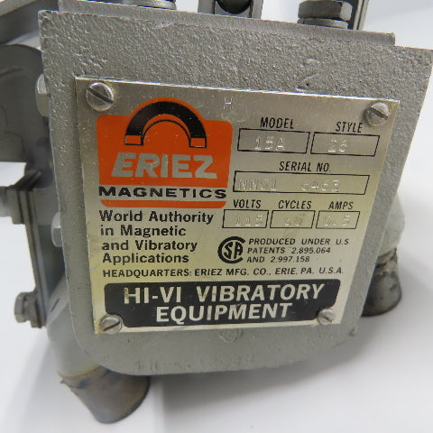 Eriez 15A Vibratory Pan Feeder 115V 0.5A 60CY TESTED