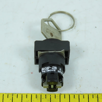 Fuji AH16P-J2B 2-Position Keyed Selector Switch 250V 5A