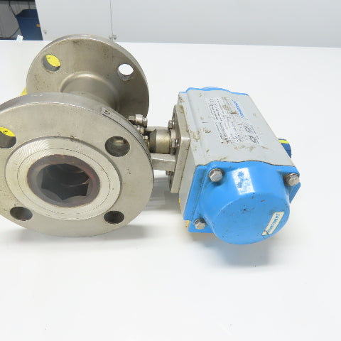 Jamesbury Pneumatic Valve Actuator 116PSI W/ 2" Stainless Steel Ball Valve