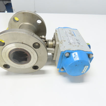 Jamesbury Pneumatic Valve Actuator 116PSI W/ 2" Stainless Steel Ball Valve