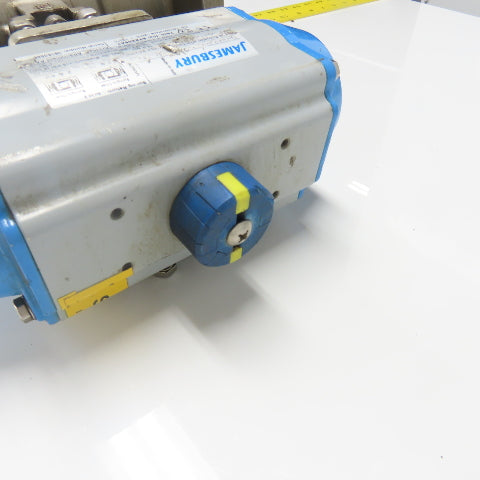 Jamesbury Pneumatic Valve Actuator 116PSI W/ 2" Stainless Steel Ball Valve