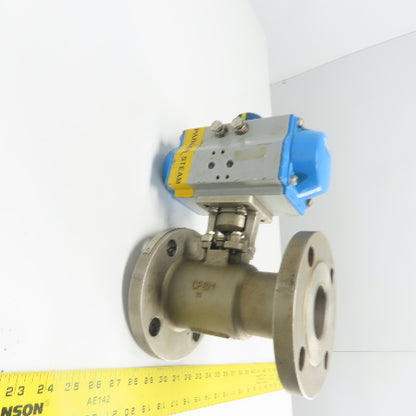 Jamesbury Pneumatic Valve Actuator 116PSI W/ 2" Stainless Steel Ball Valve