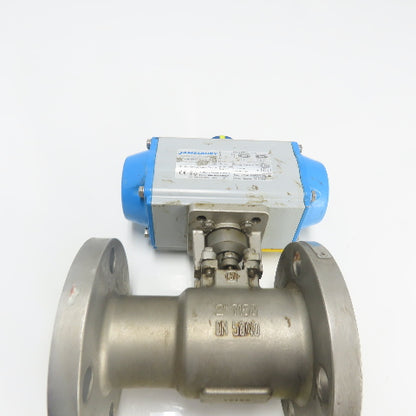 Jamesbury Pneumatic Valve Actuator 116PSI W/ 2" Stainless Steel Ball Valve