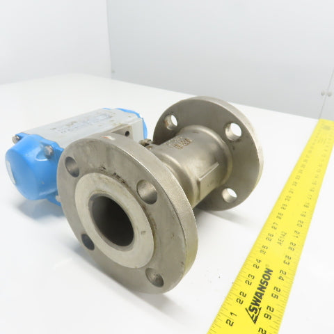 Jamesbury Pneumatic Valve Actuator 116PSI W/ 2" Stainless Steel Ball Valve