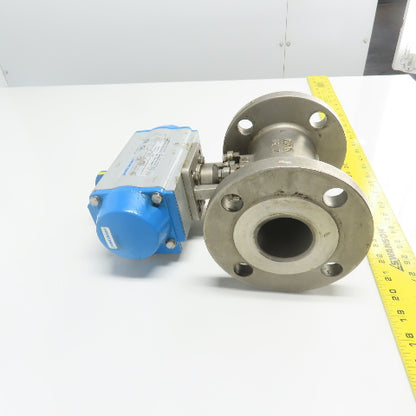Jamesbury Pneumatic Valve Actuator 116PSI W/ 2" Stainless Steel Ball Valve