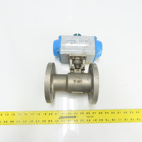 Jamesbury Pneumatic Valve Actuator 116PSI W/ 2" Stainless Steel Ball Valve