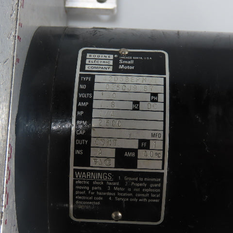 Bodine 42D5BEPM 1/4HP Gear Motor 130V 1.8A 5/8" Shaft