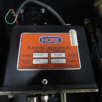 Hoke 0121A2E Hypertherm Mechanical Valve Actuator 115VAC 0.2A 10"x 8" Enclosure
