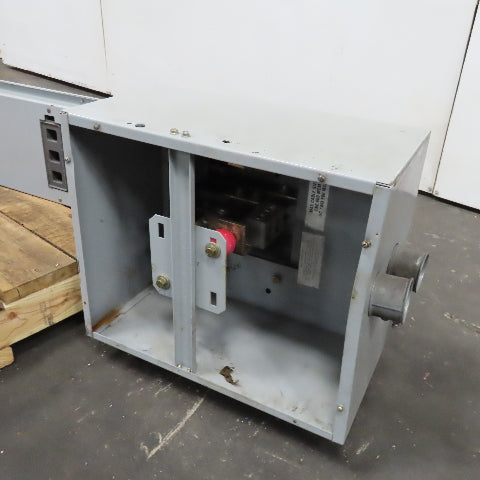 Westinghouse Busway 600A 277/480V 4 Wire 3Ph Bus Duct 10' Run W/ J-Box