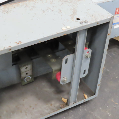 Westinghouse 600A 277/480V 4 Wire 3Ph Bus Duct 10' Run W/ J Box