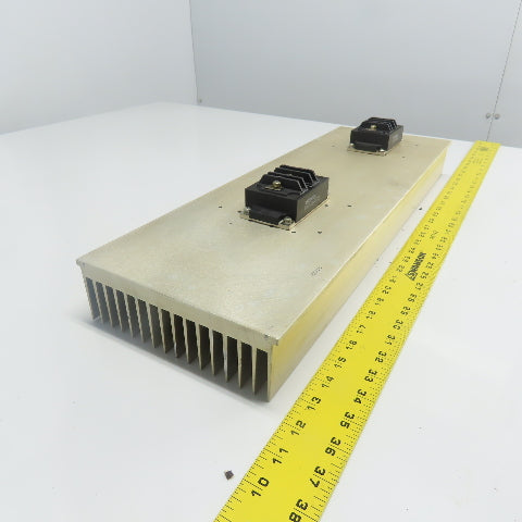 157173 B 24" x 8" x 2.5" Fin Style Heat Sink Mounting Surface W/ (2)MG100M2CK1