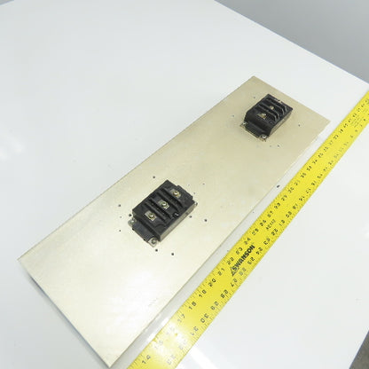 157173 B 24" x 8" x 2.5" Fin Style Heat Sink Mounting Surface W/ (2)MG100M2CK1