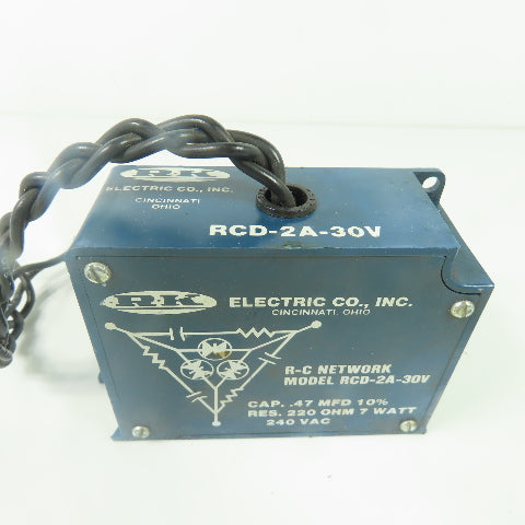 RK Electic RCD-2A-30V RC Network 240VAC Cap .4 MFD 10%
