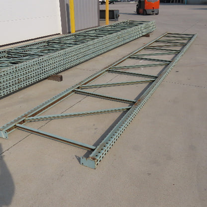42" Tear Drop Pallet Rack Upright 25' Tall 3"x3" Leg Welded