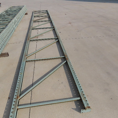 42" Tear Drop Pallet Rack Upright 25' Tall 3"x3" Leg Welded