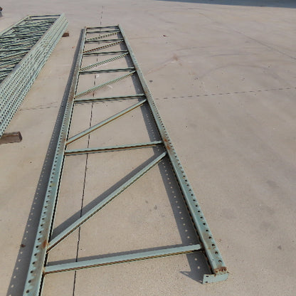 42" Tear Drop Pallet Rack Upright 25' Tall 3"x3" Leg Welded