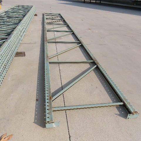 42" Tear Drop Pallet Rack Upright 25' Tall 3"x3" Leg Welded