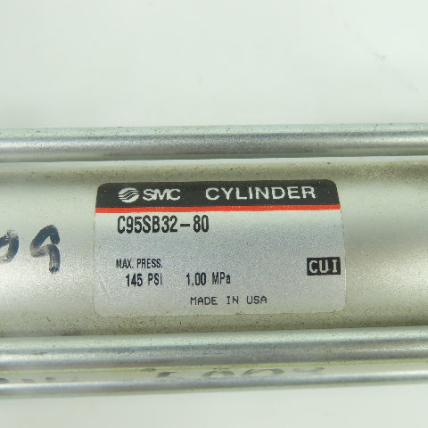 SMC C95S32-80 Double Acting Pneumatic Cylinder 145PSI 30mm Bore 80mm Bore