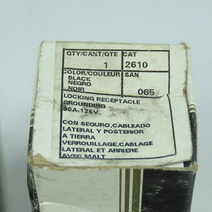Leviton 2610 30A 125V Flush Mount Locking Receptacle 2P 3W L5-30 Lot Of 2
