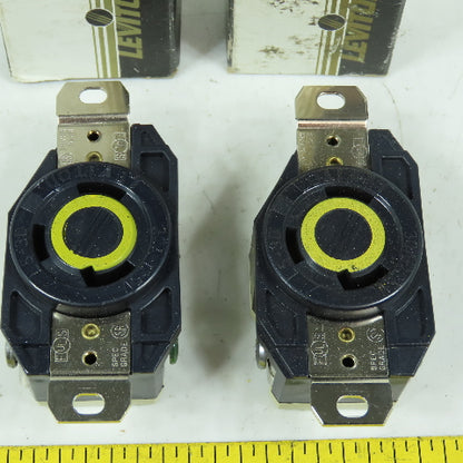 Leviton 2610 30A 125V Flush Mount Locking Receptacle 2P 3W L5-30 Lot Of 2