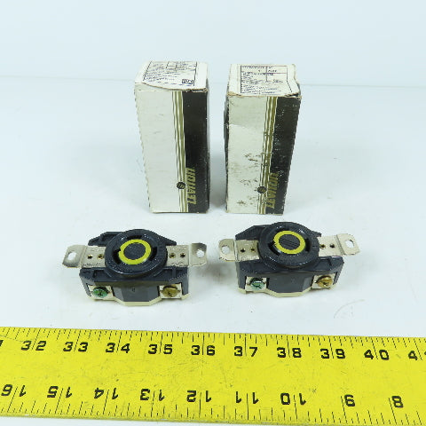 Leviton 2610 30A 125V Flush Mount Locking Receptacle 2P 3W L5-30 Lot Of 2