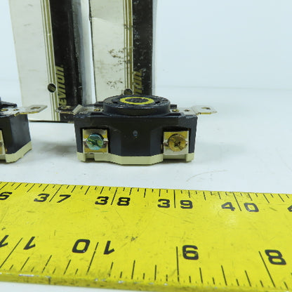 Leviton 2610 30A 125V Flush Mount Locking Receptacle 2P 3W L5-30 Lot Of 2