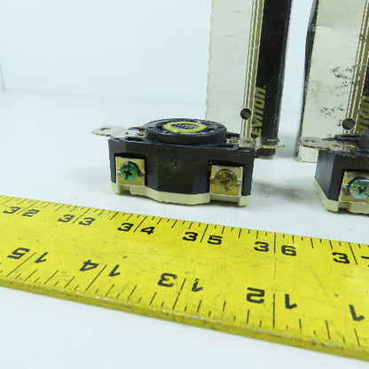 Leviton 2610 30A 125V Flush Mount Locking Receptacle 2P 3W L5-30 Lot Of 2