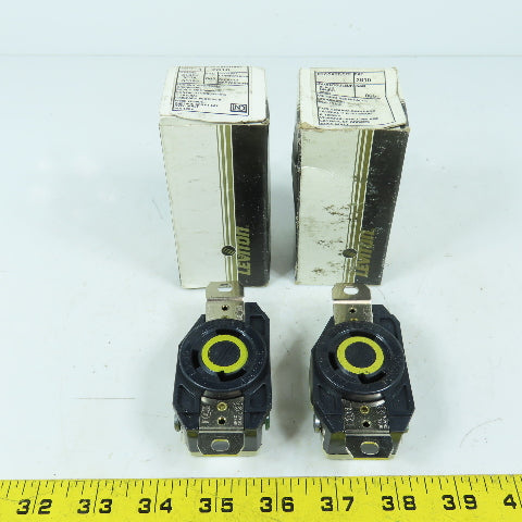 Leviton 2610 30A 125V Flush Mount Locking Receptacle 2P 3W L5-30 Lot Of 2