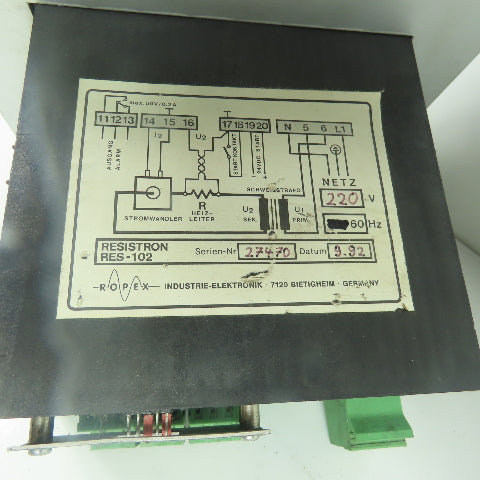 Resistron RES-102 Temperature Controller 220V 24VDC