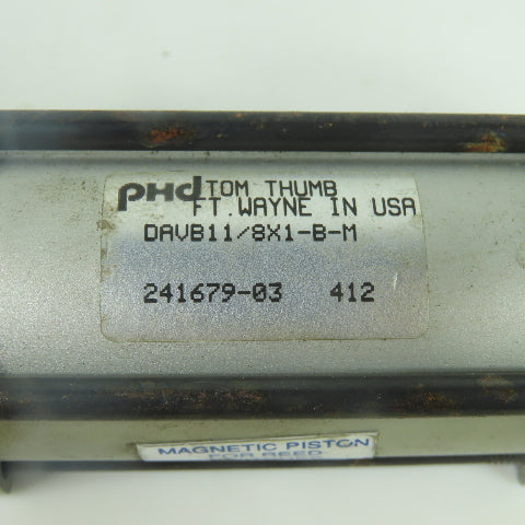 PHD DAVB11/8X1-B-M Double End Pneumatic Cylinder 1" Stroke 1-1/8" Bore