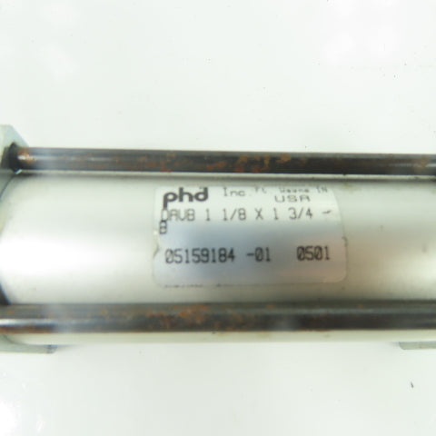 PHD DAVB 1 1/8X1-3/4-B Double End Pneumatic Cylinder 1-3/4" Stroke 1-1/8" Bore