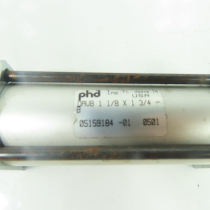 PHD DAVB 1 1/8X1-3/4-B Double End Pneumatic Cylinder 1-3/4" Stroke 1-1/8" Bore