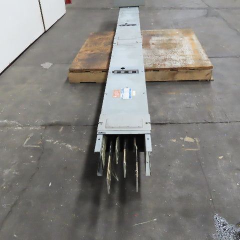 Westinghouse 1408D36 B51 600A 277/480V 4 Wire 3Ph Bus Duct 10' Run W/ J-Box