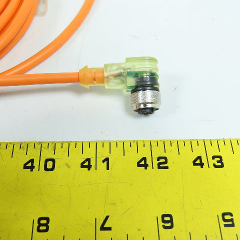 Bielomatik 8004375/53218 D12YSL11Y-0B Right Angle Cable Cordset Assembly