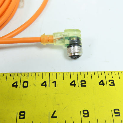 Bielomatik 8004375/53218 D12YSL11Y-0B Right Angle Cable Cordset Assembly
