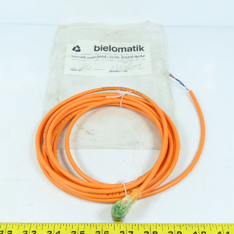 Bielomatik 8004375/53218 D12YSL11Y-0B Right Angle Cable Cordset Assembly