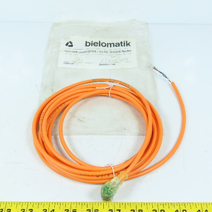 Bielomatik 8004375/53218 D12YSL11Y-0B Right Angle Cable Cordset Assembly