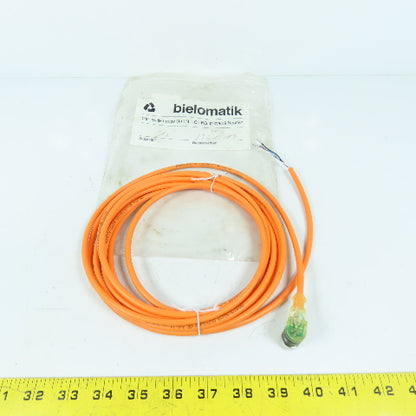 Bielomatik 8004375/53218 D12YSL11Y-0B Right Angle Cable Cordset Assembly
