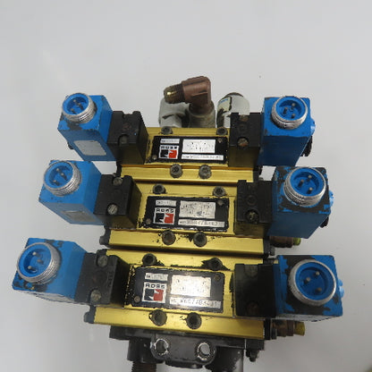 Ross (2)W6077B3431 (1)W6076B3437 Pneumatic Solenoid Valve Station 1-10Bar 24VDC