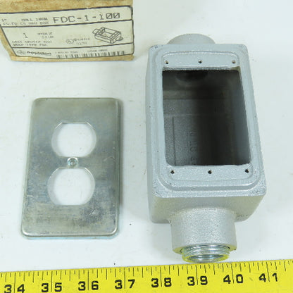 Appleton FDC-1-100 Cast Iron Deep Type Device Box 1"