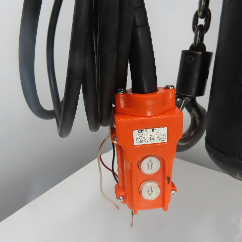CM Lodestar Model L 1 Ton 2000LB Electric Chain Hoist 16FPM 15'Lift 230/460V 3Ph
