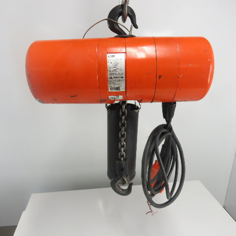 CM Lodestar Model L 1 Ton 2000LB Electric Chain Hoist 16FPM 15'Lift 230/460V 3Ph