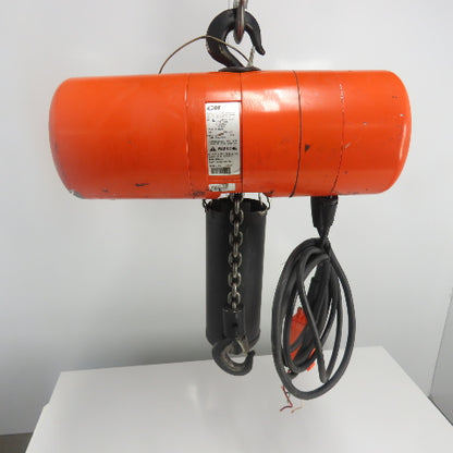CM Lodestar Model L 1 Ton 2000LB Electric Chain Hoist 16FPM 15'Lift 230/460V 3Ph